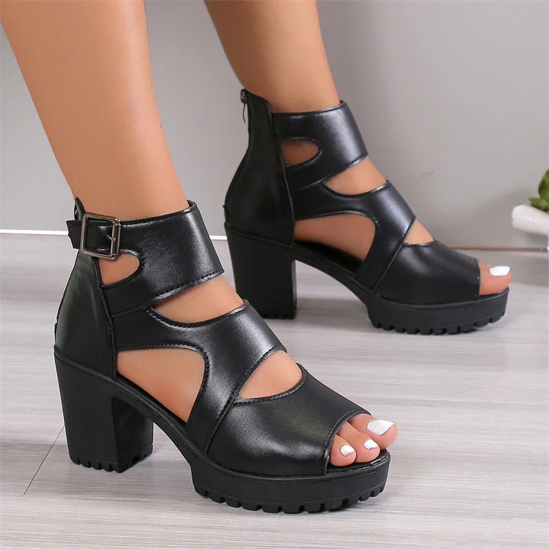 Frederick | Sandalen mit offener Spitze und hohem Absatz