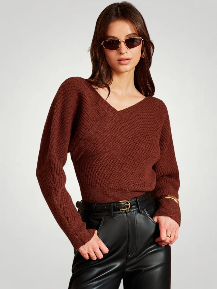 Freya | Langer Pullover mit Eleganter Asymmetrie - Image 4
