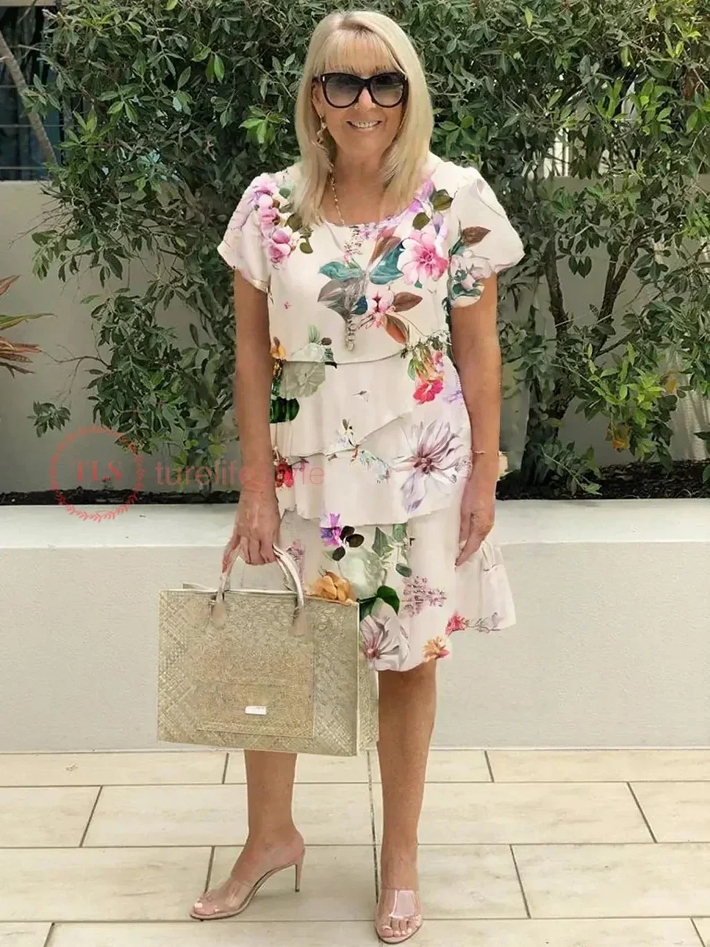 Giselle™ - Robe Fleurie Plissée à Volants - Image 2