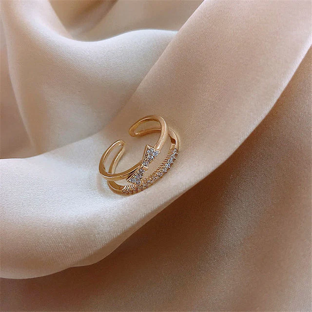 Gold Glitzernder Diamantring