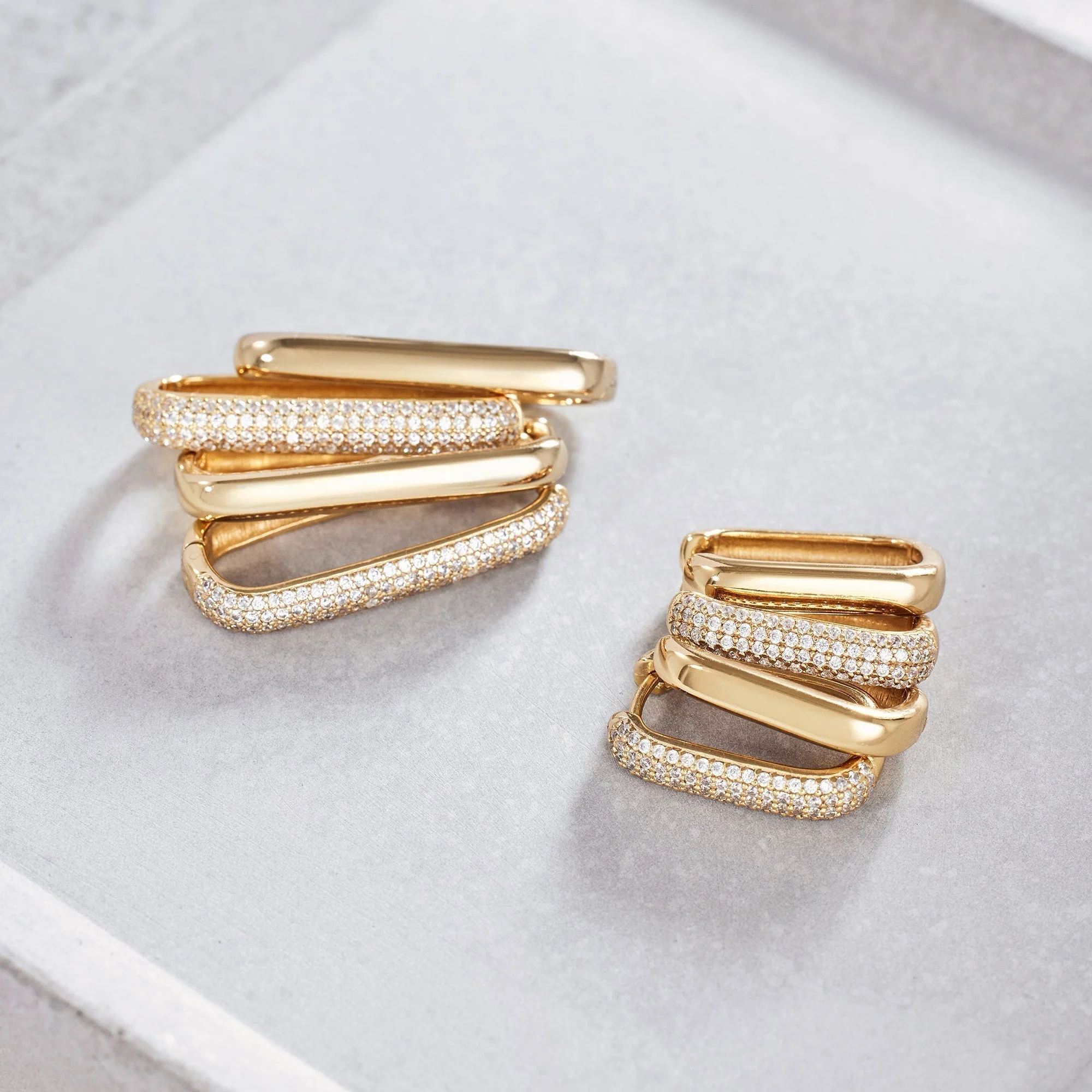 Gold Icon Hoop Earrings - Image 5