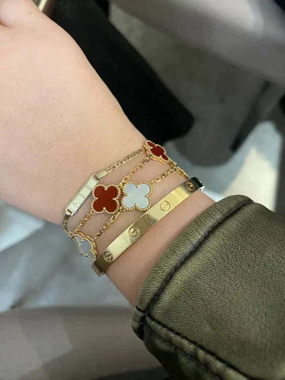 GOLD ROT | STAPELBARE ARMBAND SET