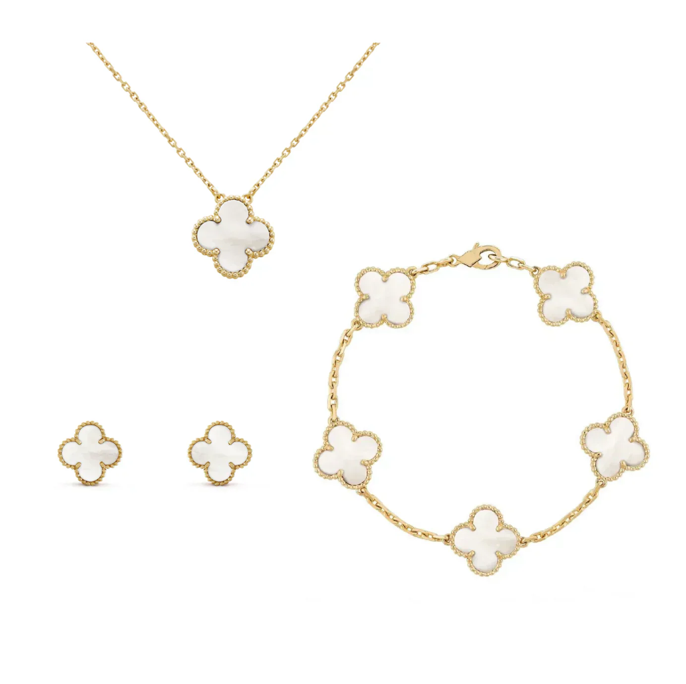 GOLD WEISS LUXE | KLEEBLATT SET