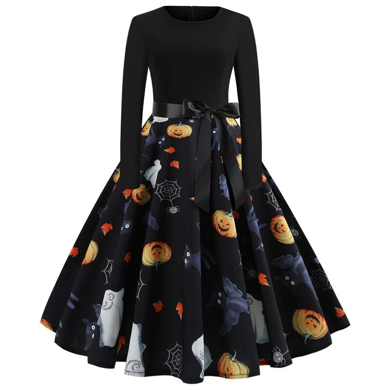 Gothic Karikatur Druck Halloween Kostum | Midi - Image 13
