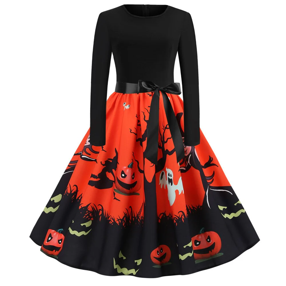Gothic Karikatur Druck Halloween Kostum | Midi - Image 7