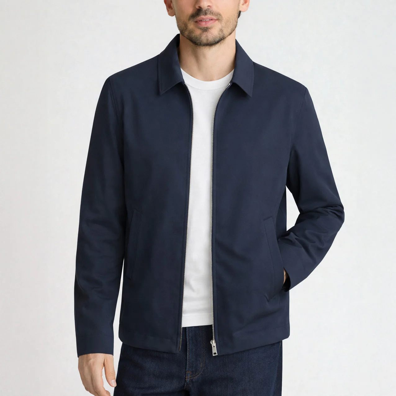 Grant - Strukturierte Jacke mit Reißverschluss