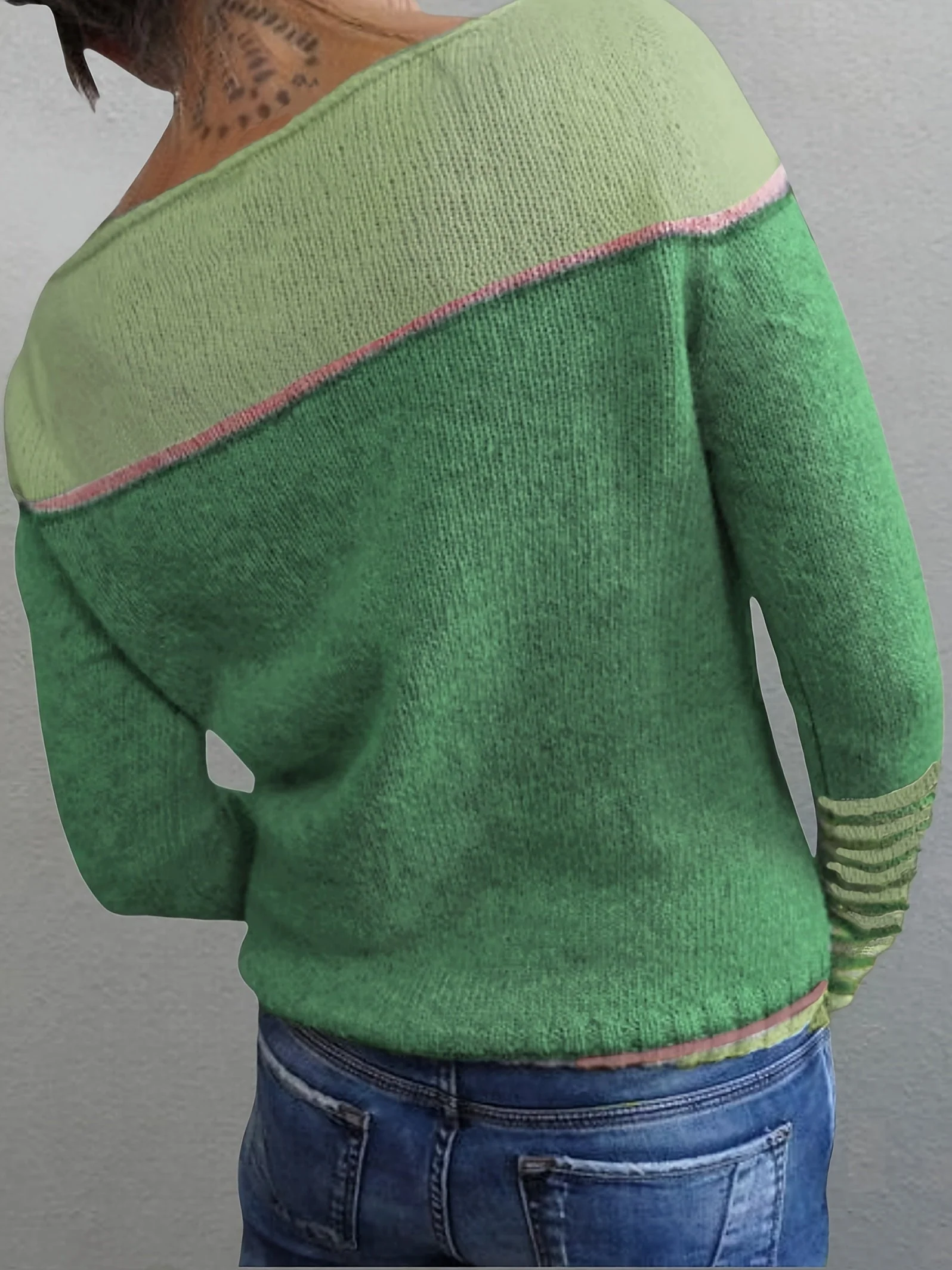 Greta | Eleganter Damen Pullover breit und gestreift - Image 6