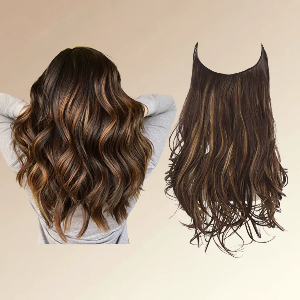 Haarverlängerung Clip Extensions Echthaar Look Volumen Lang - Image 2