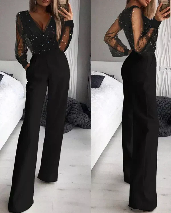 Hadriana- Schwarzer Casual Jumpsuit für Damen