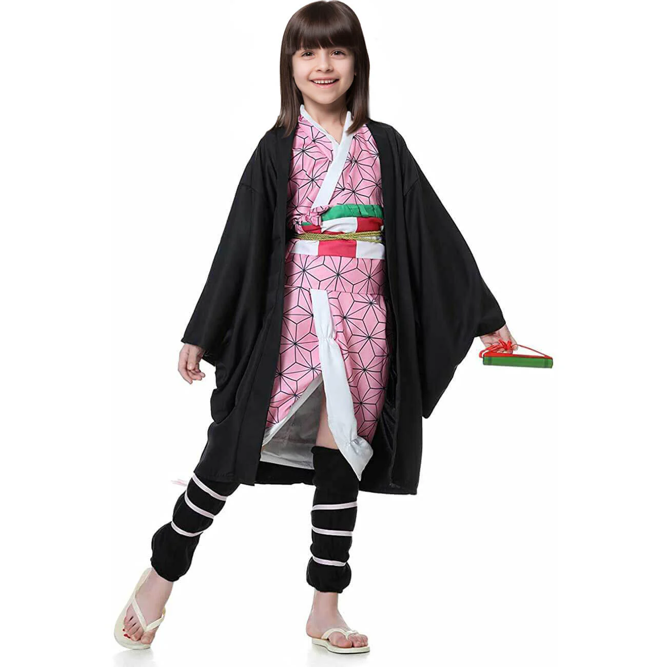 Halloween Kinderkostüm Schwarz Grün Kimono - Image 3