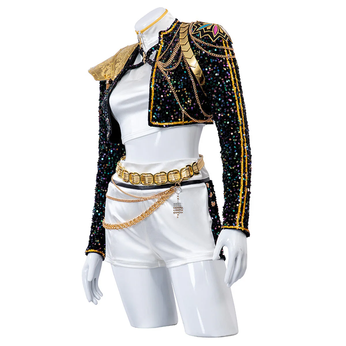 Halloween Kostüm Mädchen Glitzer Jacke Shorts - Image 4