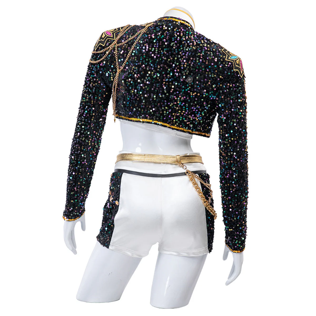Halloween Kostüm Mädchen Glitzer Jacke Shorts - Image 5