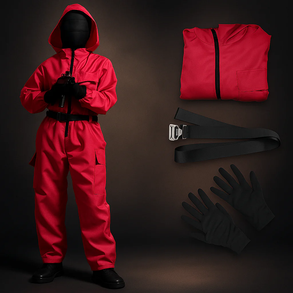 Halloween Overall mit Kapuze Unisex Kostümanzug - Image 6