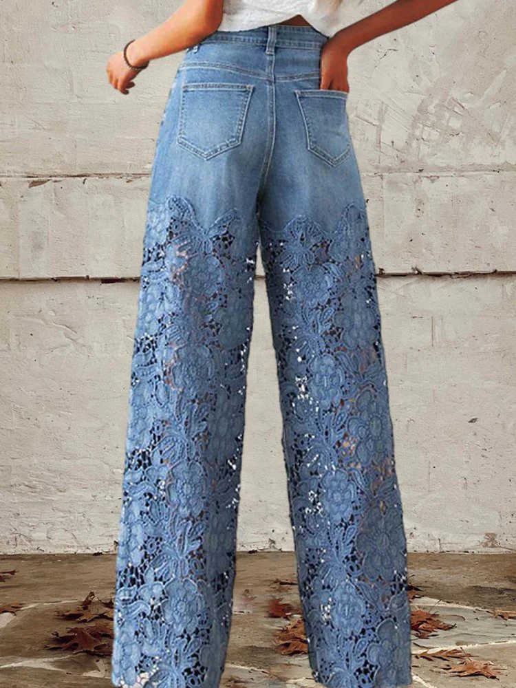 Hanna | Jeans Damen Patchwork modern & elegant