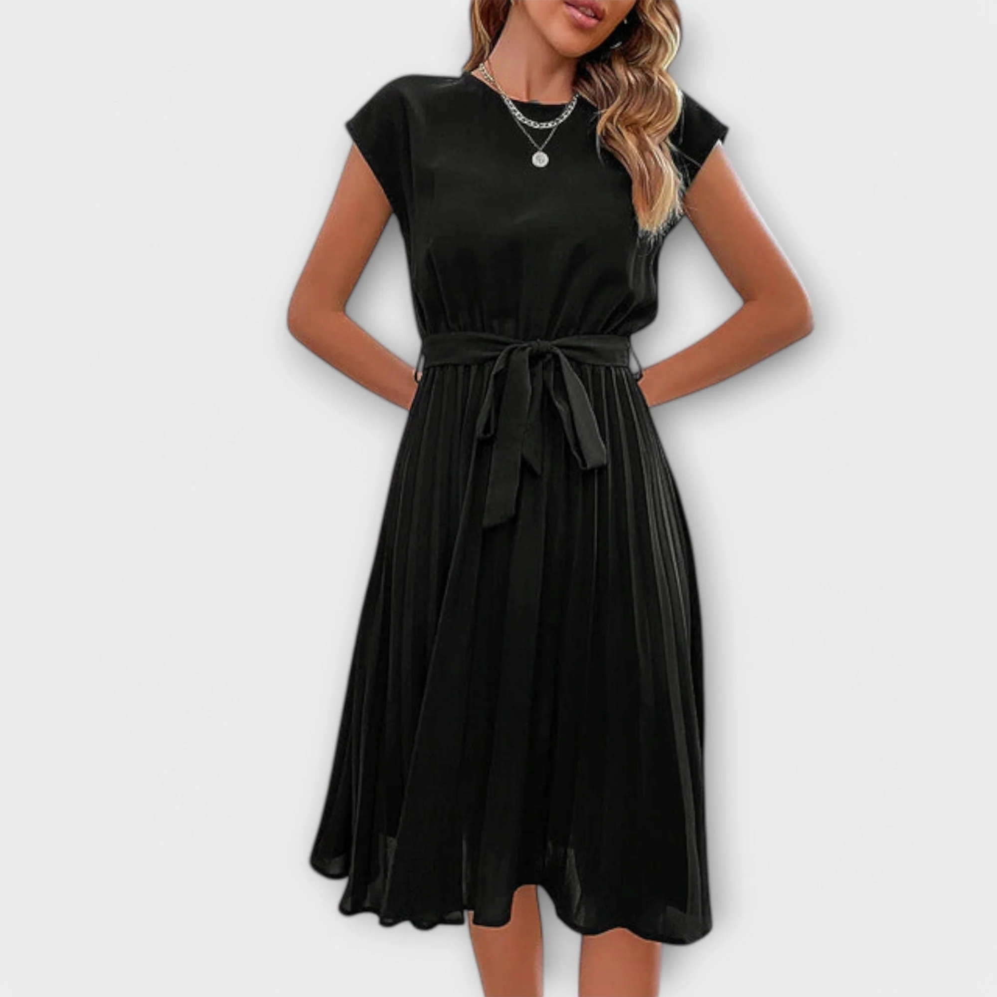 Hanna | Zeitloses Sommer Midi Plissee Kleid - Image 2