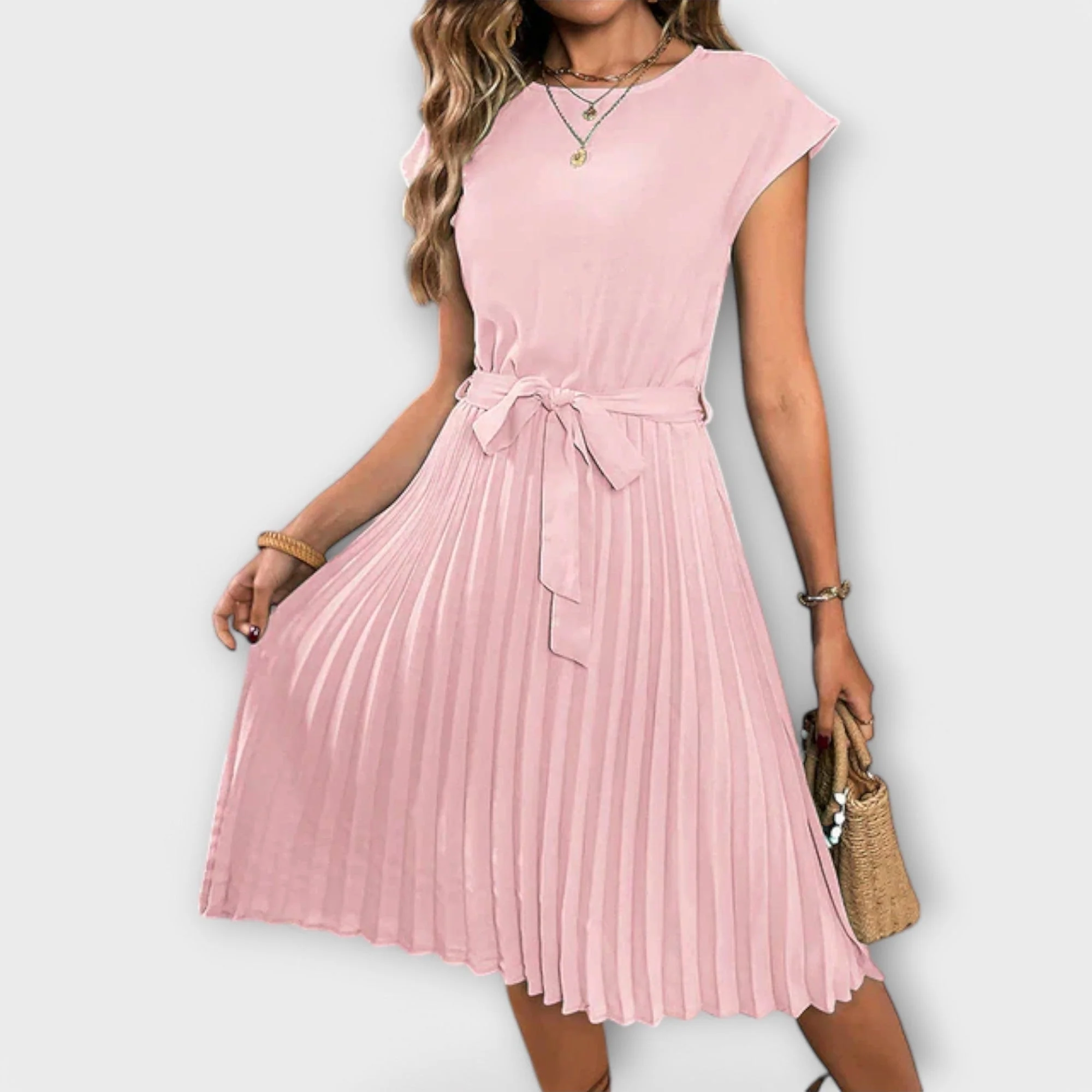 Hanna | Zeitloses Sommer Midi Plissee Kleid - Image 5