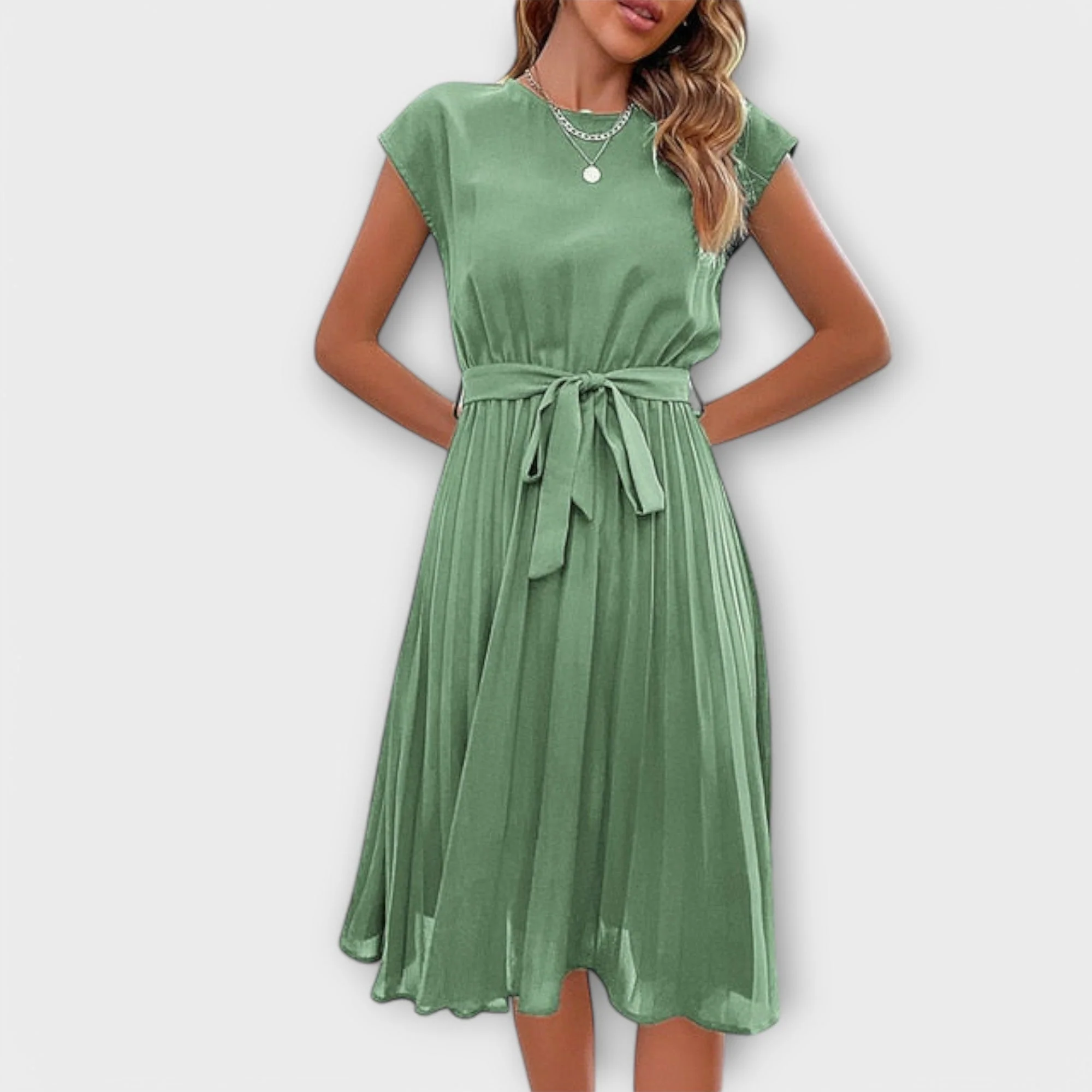 Hanna | Zeitloses Sommer Midi Plissee Kleid - Image 6