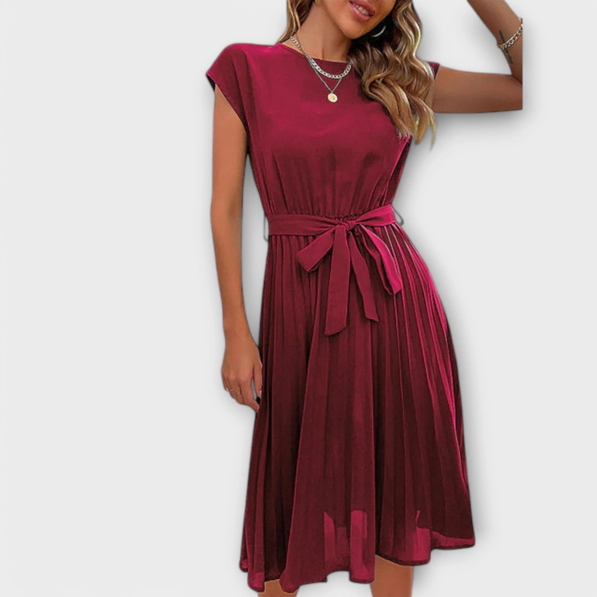 Hanna | Zeitloses Sommer Midi Plissee Kleid - Image 8