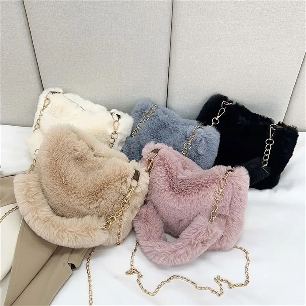 Hannah | Elegante Damen Schultertasche aus Plüsch - Image 8