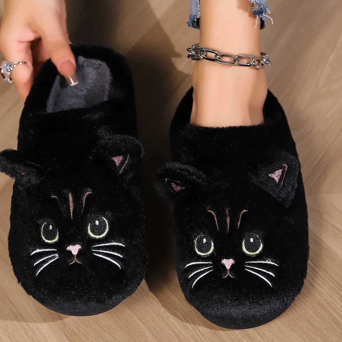 Hausschuhe Damen Katzenmotiv | Warm & Bequem - Image 5