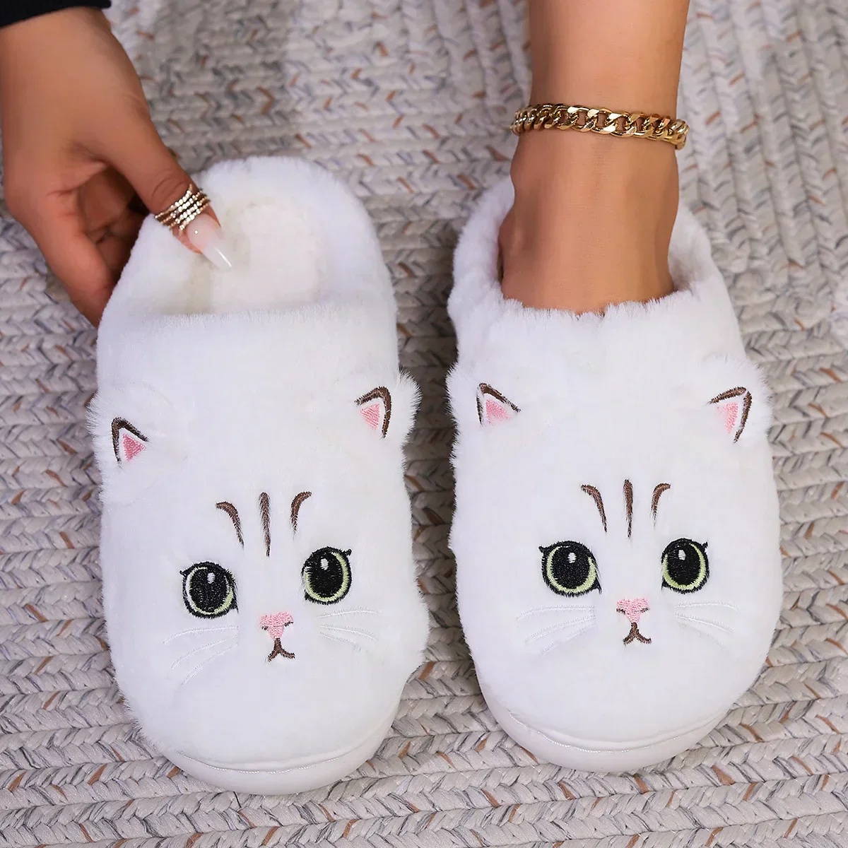 Hausschuhe Damen Katzenmotiv | Warm & Bequem - Image 6
