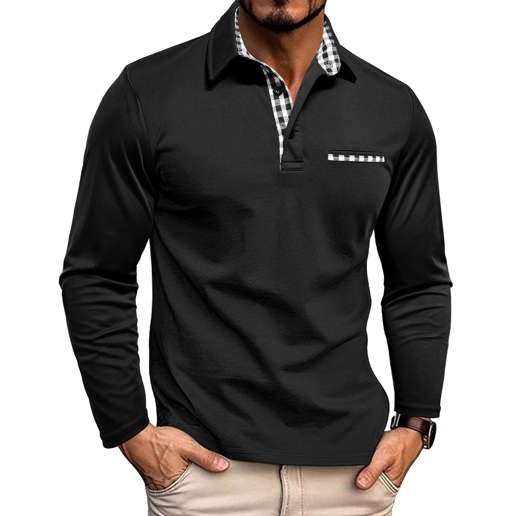 Henry – Modernes Langarm-Poloshirt für Herren - Image 5