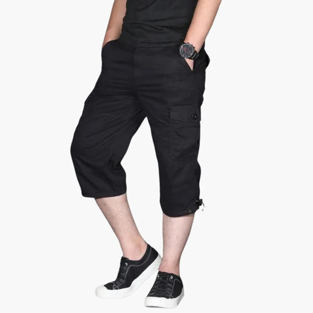 Herren 3/4 Cargohose mit Taschen für Frühling und Sommer