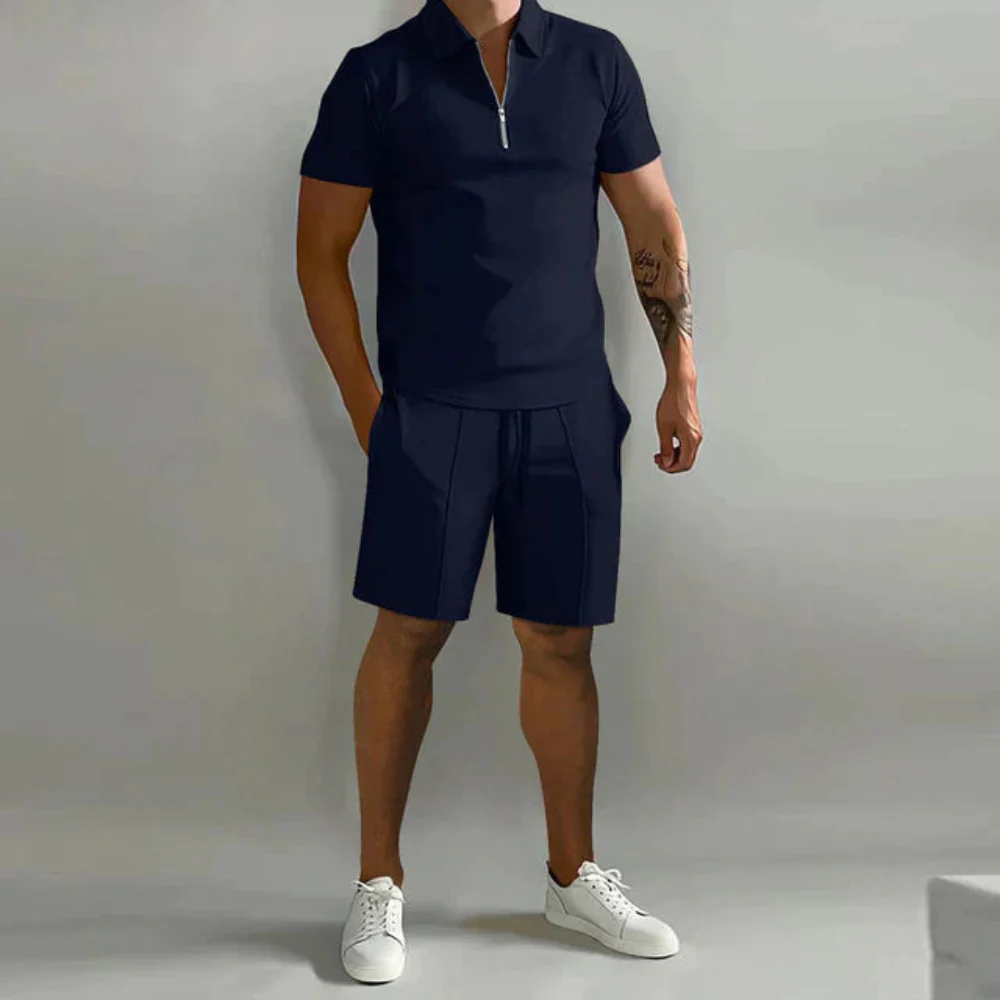 Herren Elegantes Polo- und Shorts-Set | Sommer - Image 7