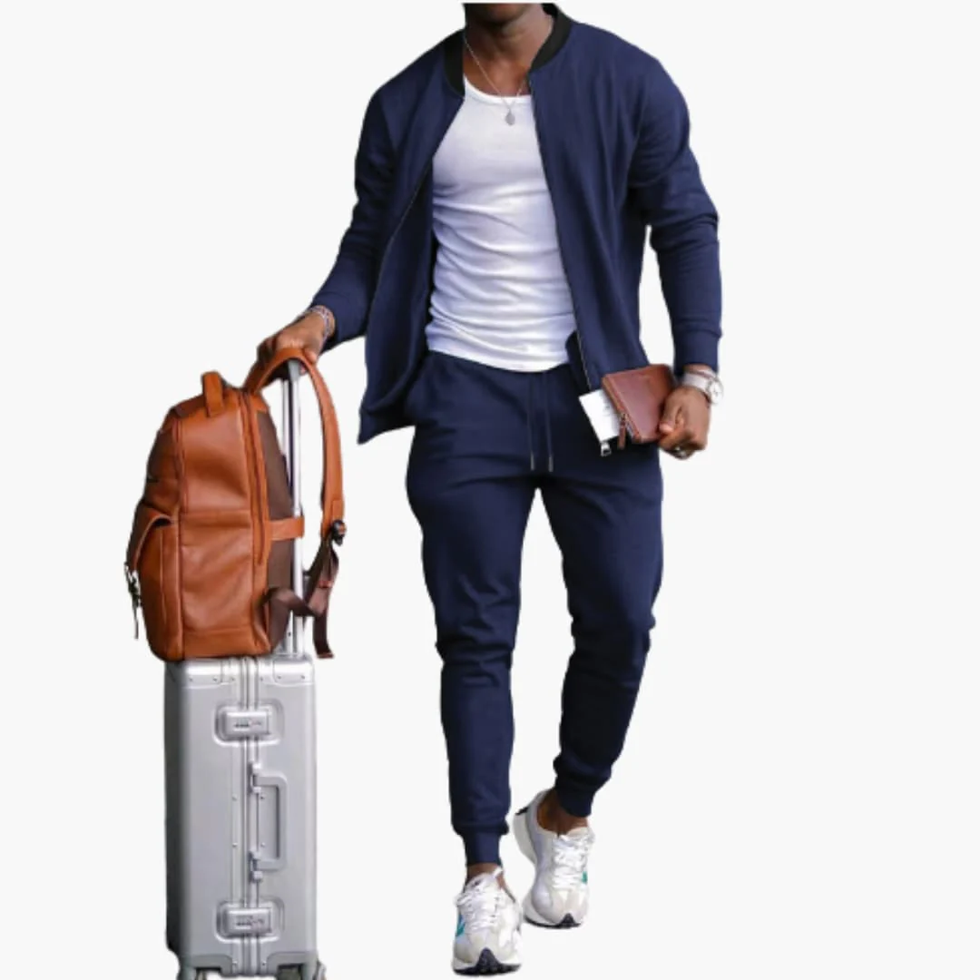 Herren Freizeitanzug mit Reißverschlussjacke und Jogginghose