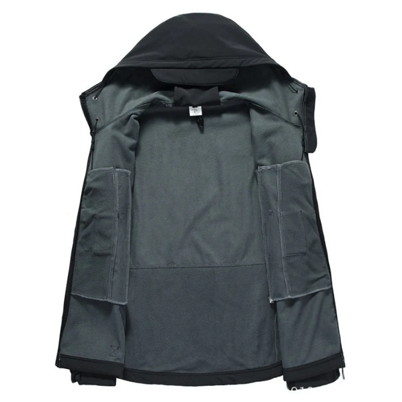Herren Funktionsjacke mit Kapuze | Outdoor Reißverschluss - Image 2