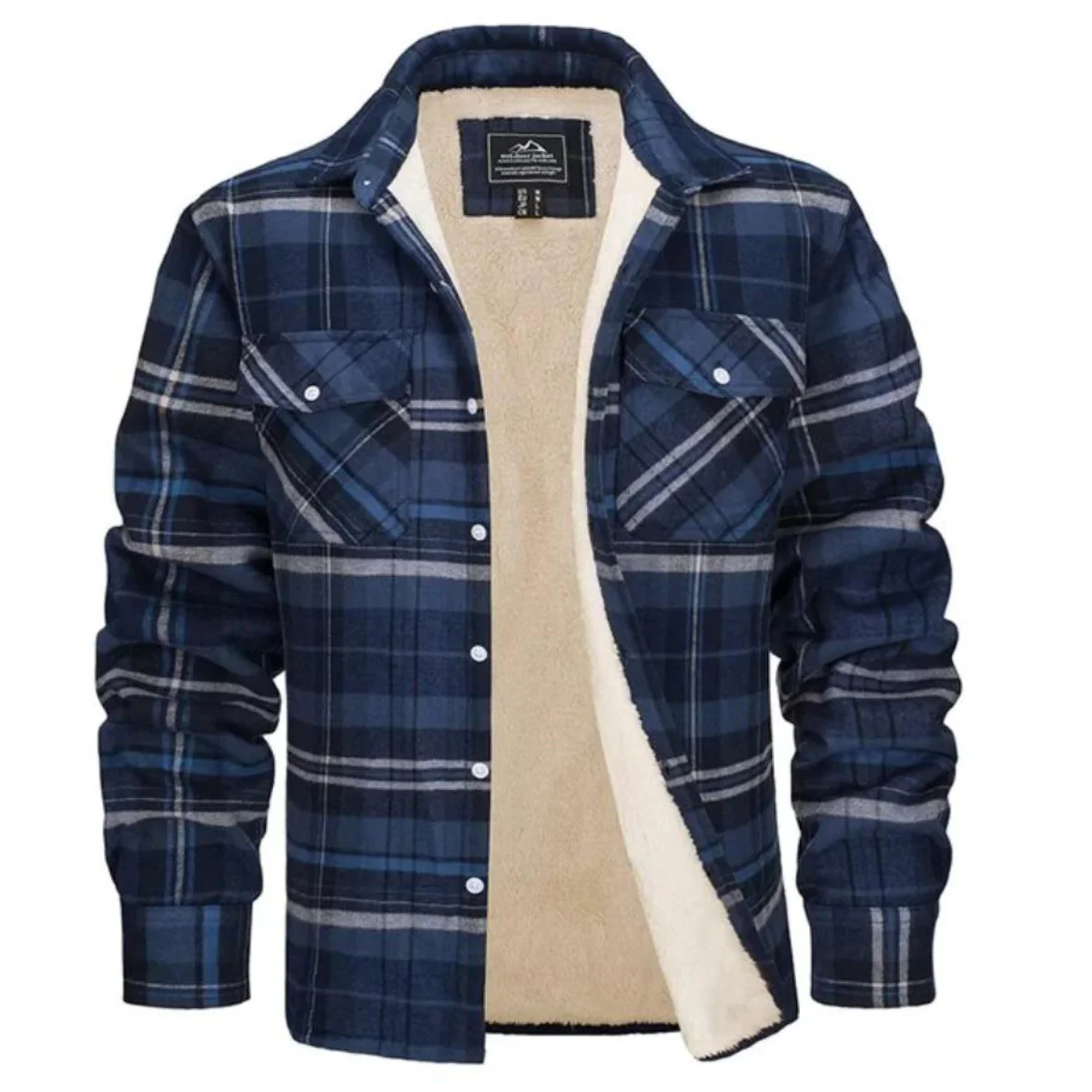 Herren Kariertes Fleecejacke | Freizeit Winterbekleidung - Image 8