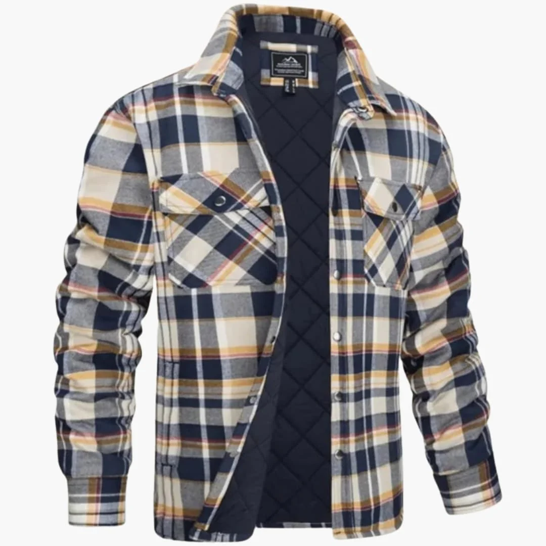 Herren Karo Jacke mit Steppfutter