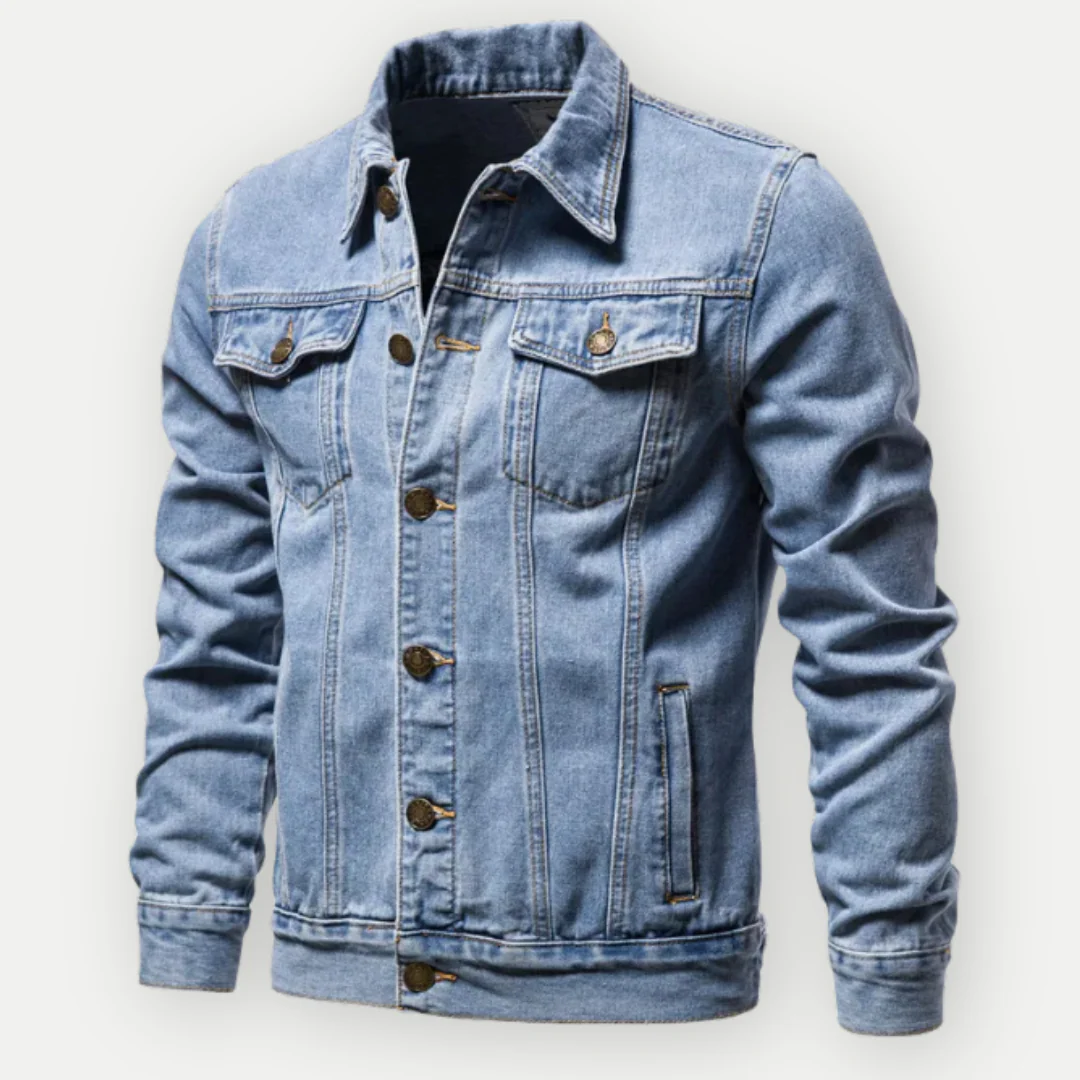 Herren Klassische Übergangsjacke | Trucker-Stil Jeanslook - Image 3