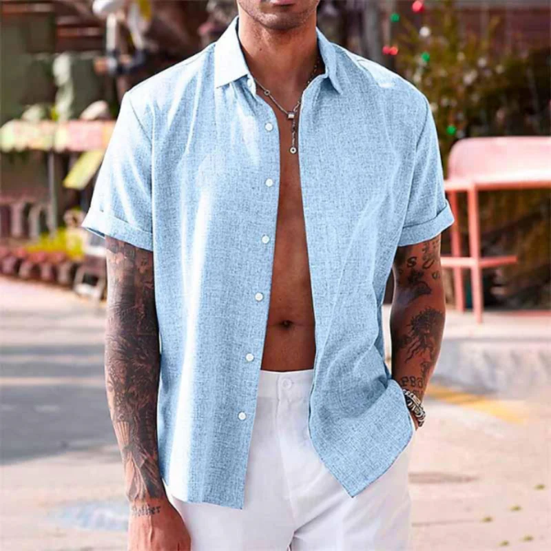 Herren Klassisches Button-up Hemd | Sommerlich Elegant