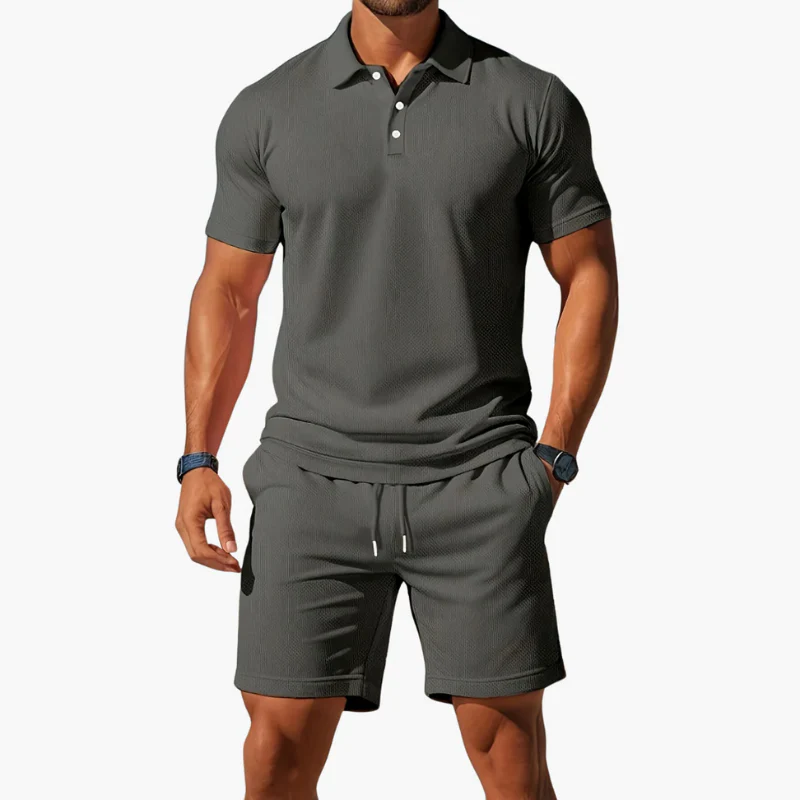Herren klassisches Poloshirt- und Shorts-Set | Twin - Image 4