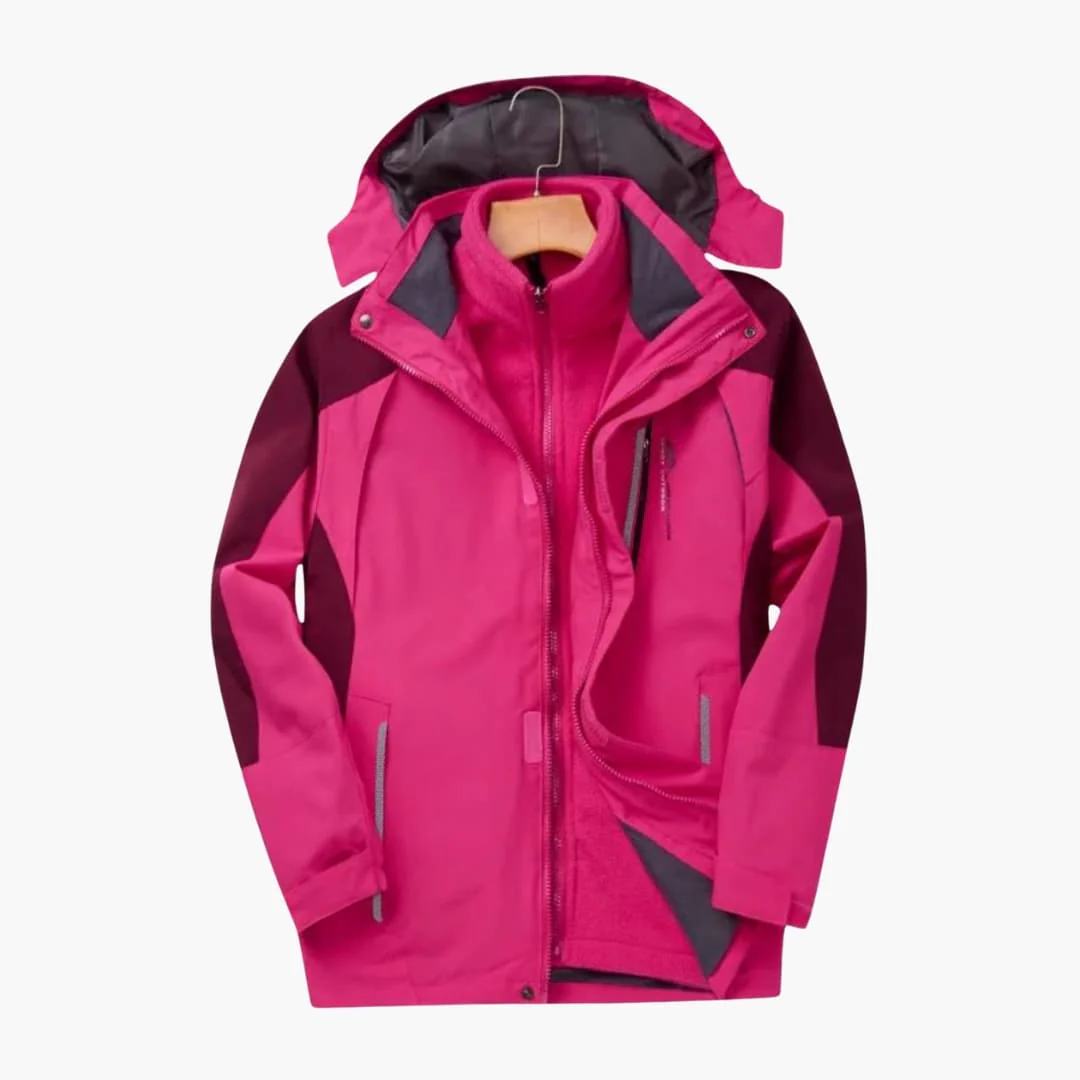 Herren Outdoor Jacke mit Reißverschluss und abnehmbarer Kapuze