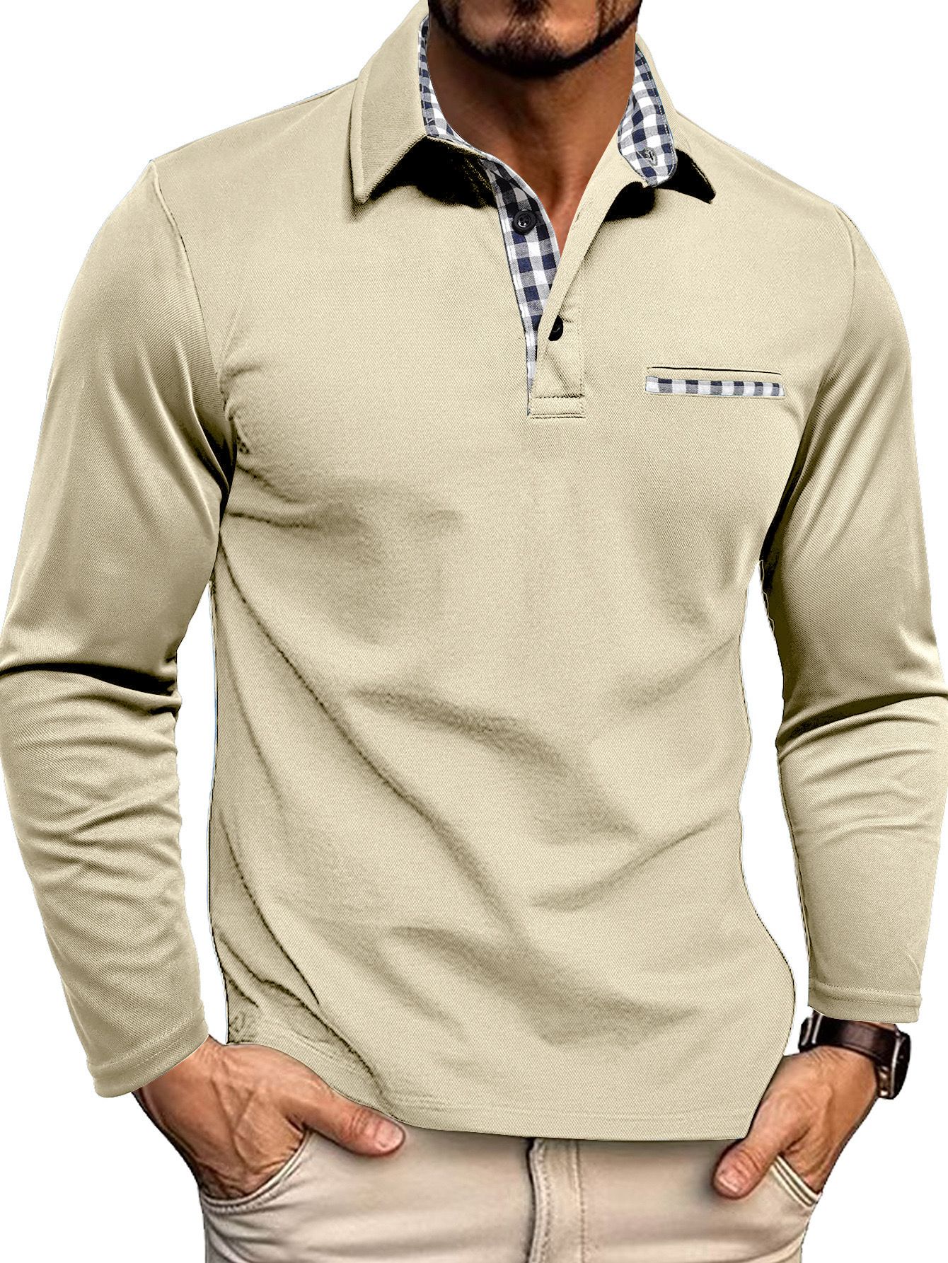 Herren-Poloshirt mit langarmdesign | Alltagstauglich - Image 2