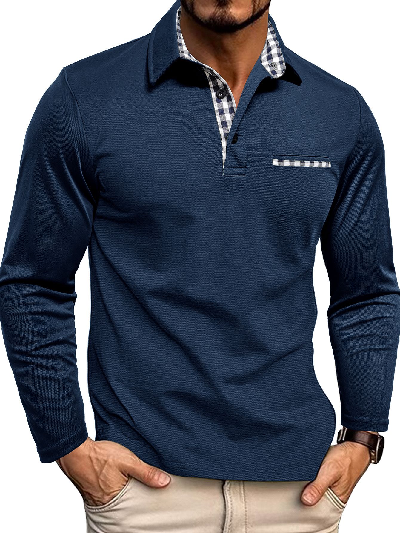 Herren-Poloshirt mit langarmdesign | Alltagstauglich - Image 3
