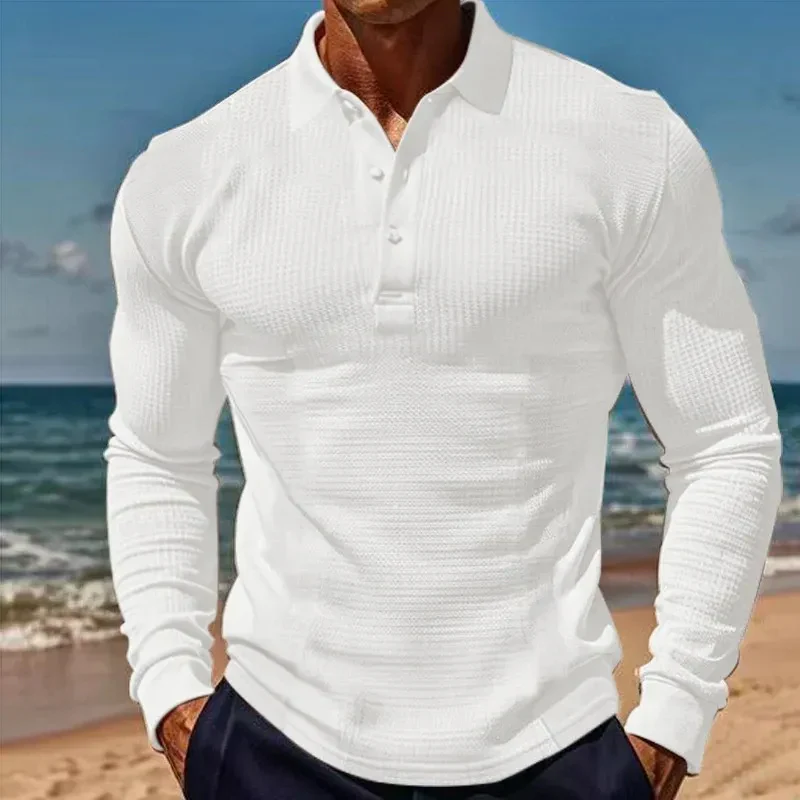 Herren-Poloshirt mit langen Ärmeln | Langarm - Image 2