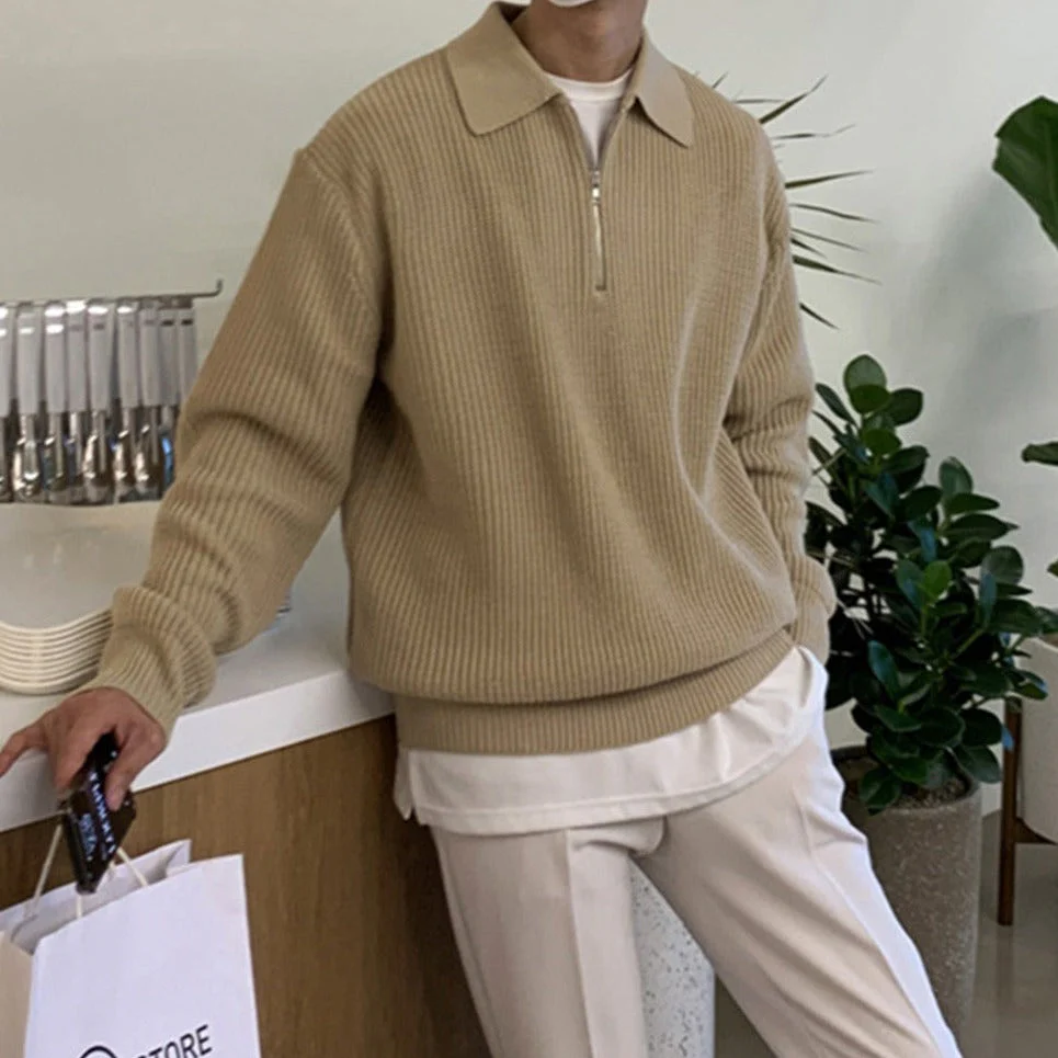 Herren Pullover | Durchgehender Reißverschluss klare Silhouette - Image 3