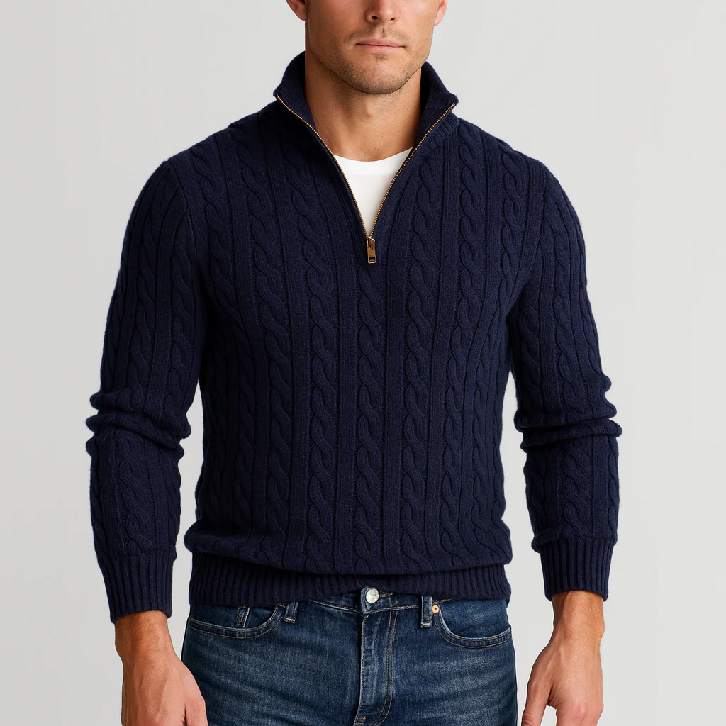Herren Pullover | Stehkragen mit teilweiser Öffnung - Image 14