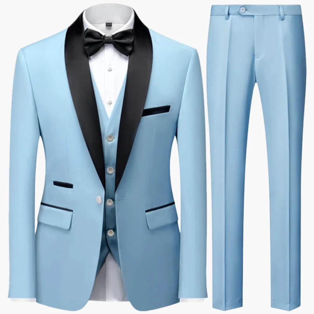 Herren Slim Fit Anzug dreiteilig für formelle Anlässe ganzjährig - Image 5