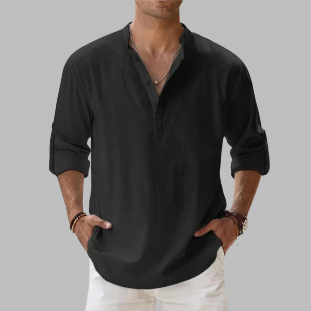 Herren Sommerhemd Lockeres Kurzarm Shirt Freizeit - Image 2