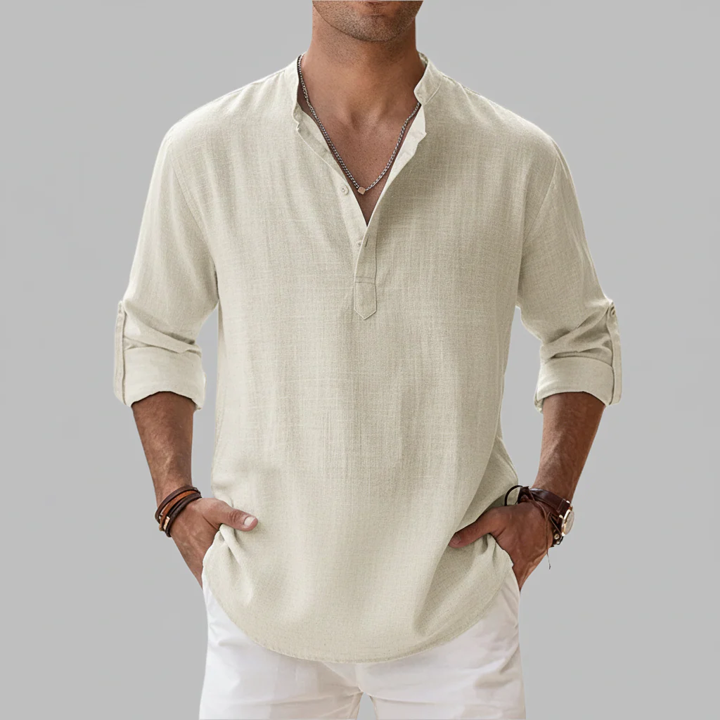Herren Sommerhemd Lockeres Kurzarm Shirt Freizeit - Image 5