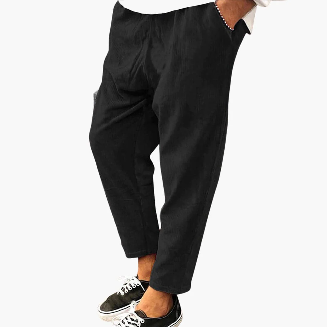Herren Sommerhose aus Polyester mit Gummibund und Cordstruktur - Image 4
