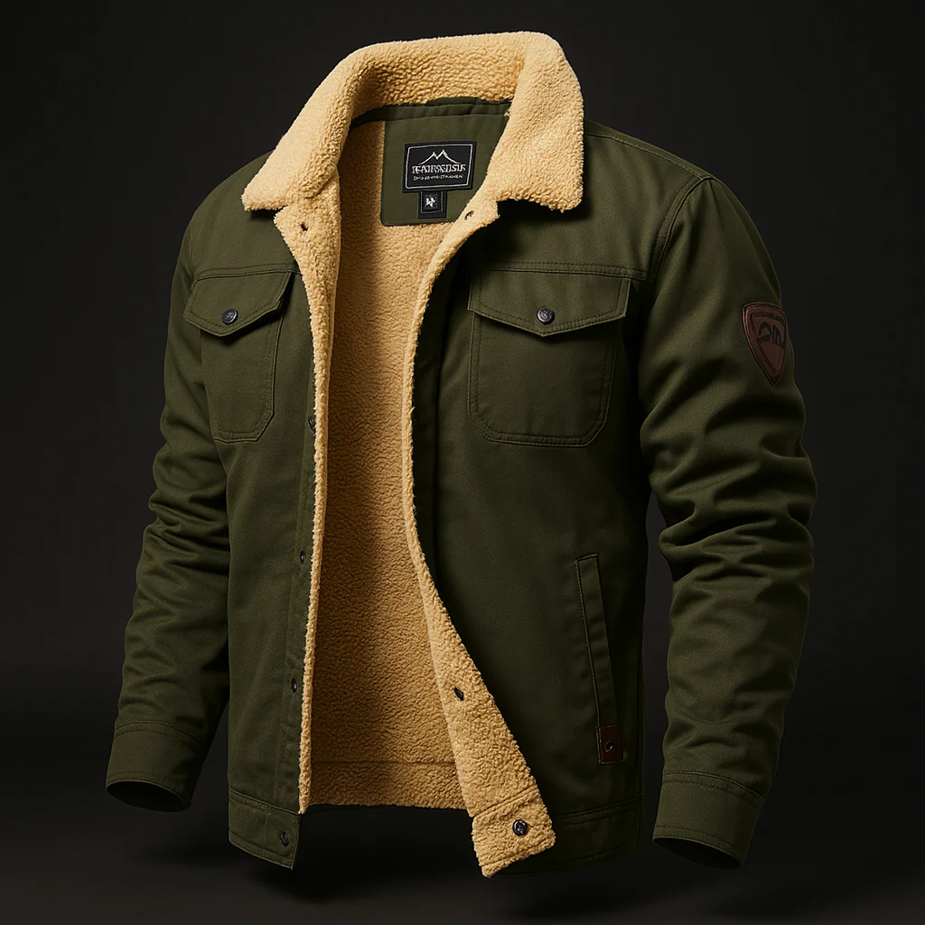 Herren Winter Warme Jacke Fleece Sherpa Langer Komfort - Image 10
