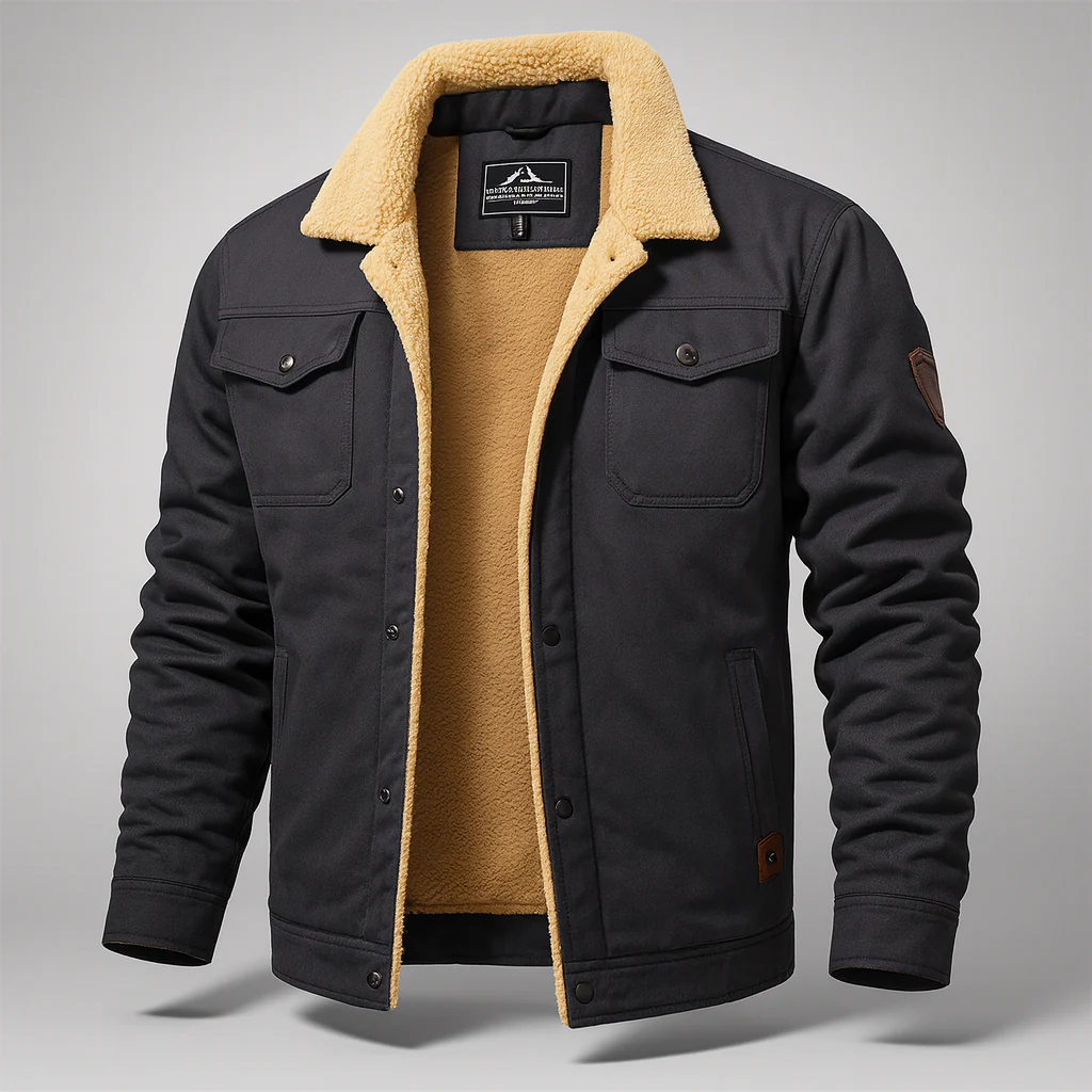 Herren Winter Warme Jacke Fleece Sherpa Langer Komfort - Image 6