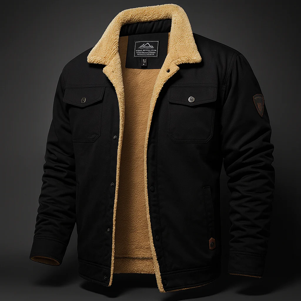 Herren Winter Warme Jacke Fleece Sherpa Langer Komfort - Image 9