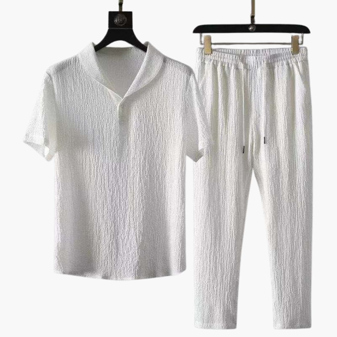 Herren Zweiteiler mit Langarmshirt und Hose für Frühjahr Herbst