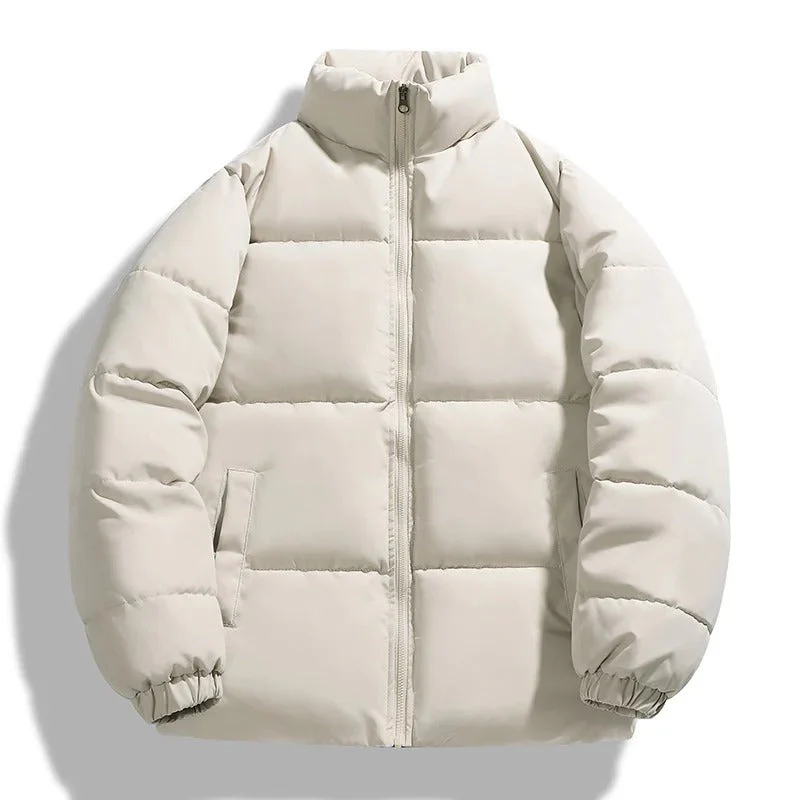 Herrenwinterjacke mit Steppstruktur | Kapuzenform